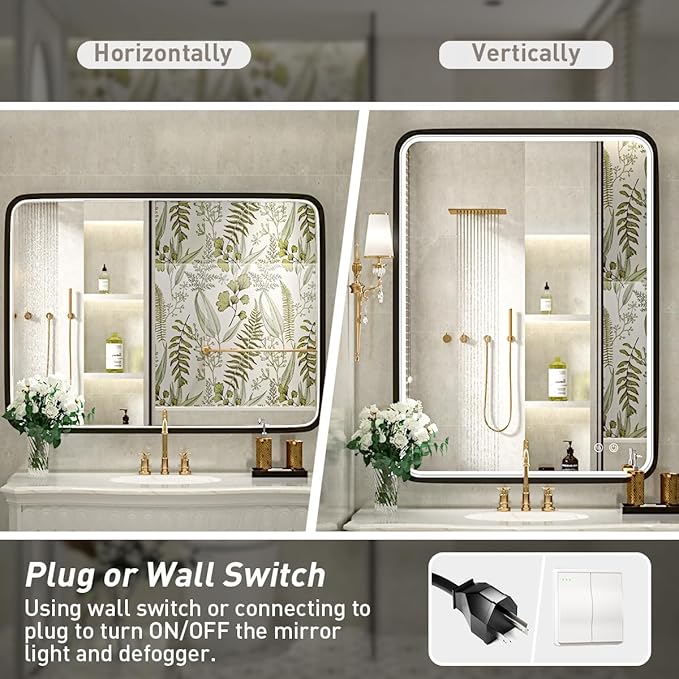 36x28 Inch LED Bathroom Mirror - Image 7