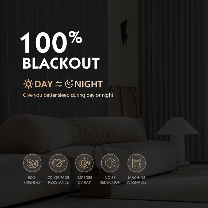 FMFUNCTEX 100% Blackout Curtains - Image 3
