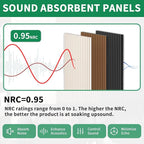 Wood Slat Acoustic Panels, 4 Pack 94" x 8" Wood Wall Panels, Soundproof Wood - Image 2