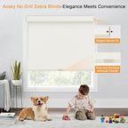 AOSKY No Drill Cordless Blackout Roller Shades - Image 3