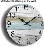 CHYLIN Wall Clock, Silent Non Ticking Battery Operated, Rustic Coastal Country - Image 6