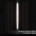 LEMOMO Cappuccino Thermal Blackout Curtains/52 x 108 Inch/Set of 2 Panels Room - Image 3