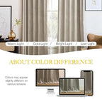 NICETOWN Living Room Camel Velvet Curtains 12 ft Length, Sound and Sunlight - Image 3