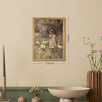 Wood Framed Canvas Wall Art, Vintage Girl - Image 4