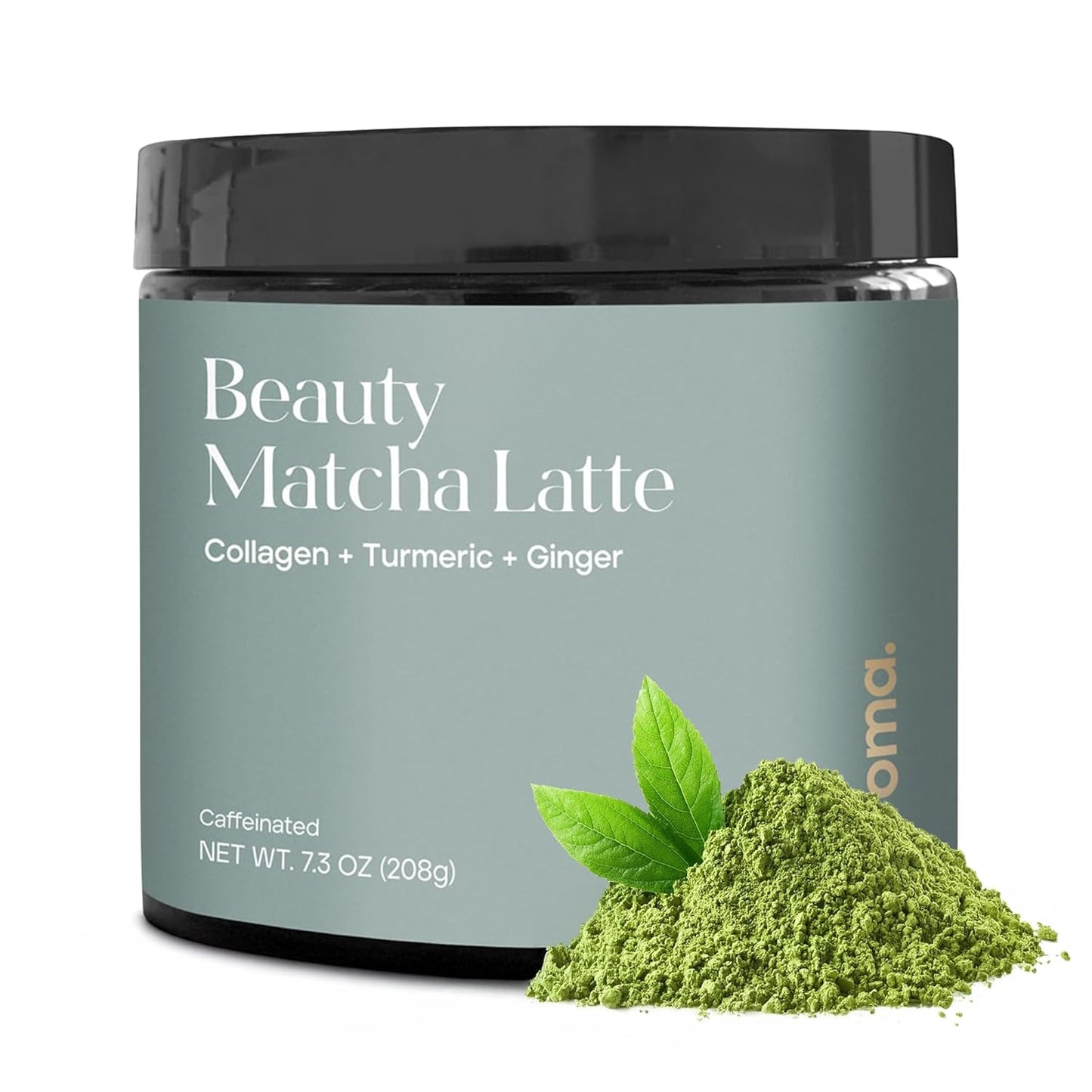 Kroma’s Beauty Matcha Latte Powder 7.18 Oz, 204g, 24 Servings – Collagen Ceremonial Grade Matcha Green Tea with Protein for Glowing Skin & Hair Support w/ Bovine Collagen, Ginger & Turmeric - Premium Matcha Powder w/ Adaptogenic Mushrooms