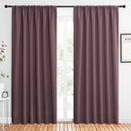 NICETOWN 2 Panels Blackout Curtains, Rod Pocket Thermal Insulated Drapes 84 by NICETOWN