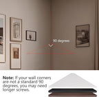 evron Corner Mounting Shelf Set of 2 – Easy to Install Floating Wall Shelves - Image 7