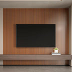 YLL YLL PVC Slat Wall Panel Peel and Stick 118"x 15.7" Faux Walnut Wood Grain - Image 4