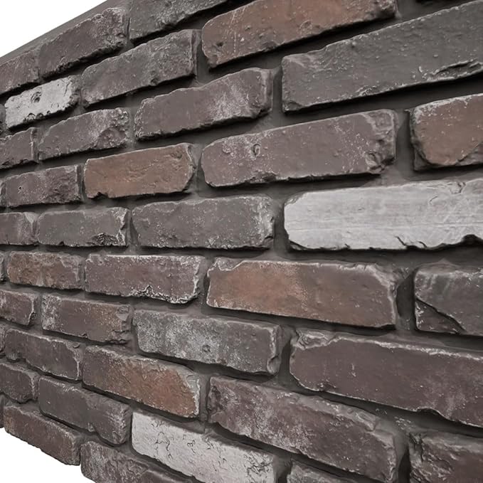 EverStone Aged Brick Faux Brick Panel, 46 7/8"W x 27"H x 1 1/4"D, French - Image 7