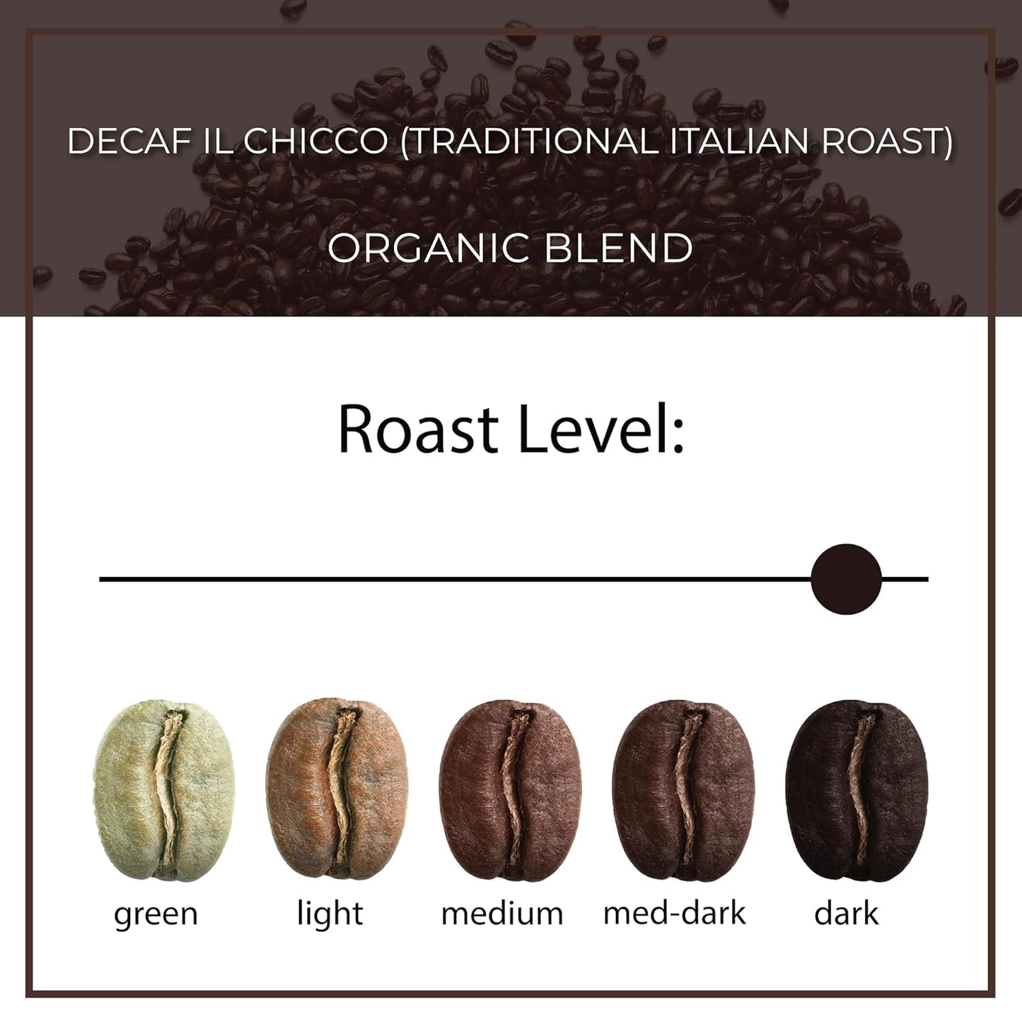 The Bean Organic Coffee Company Water Processed DECAF IL Chicco (Traditional Italian Roast), Dark Roast, Whole Bean Coffee, 5-Pound Bag