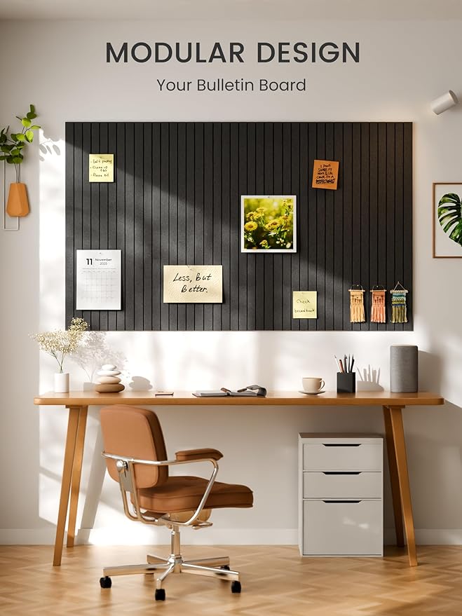 Bumusty Large Cork Board Alternative-48 x 36" Felt Bulletin Board Tiles - Image 6