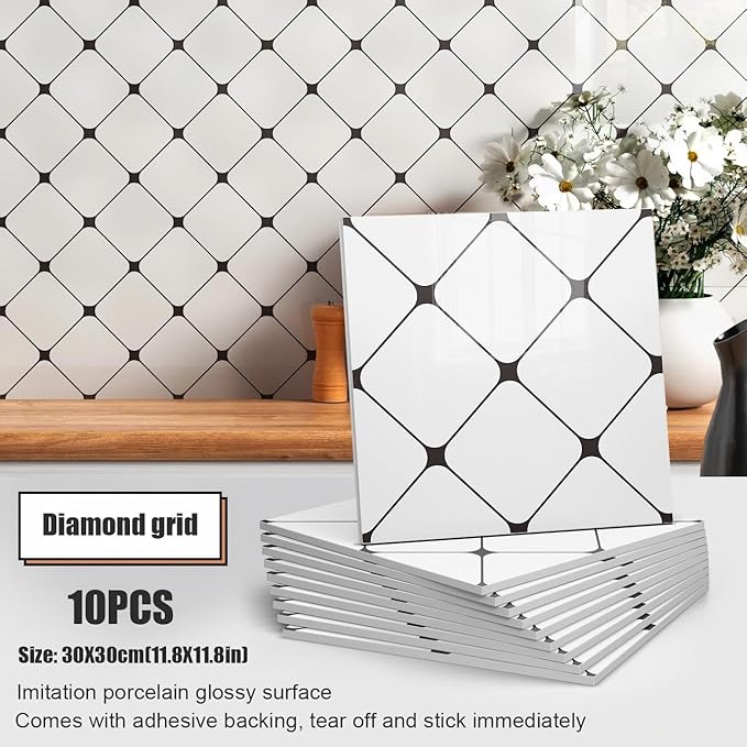 Chejiaye Peel and Stick Backsplash Tiles 10-Pack - Image 9