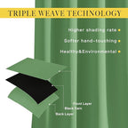 NICETOWN Froest Green Blackout Curtains - Image 4