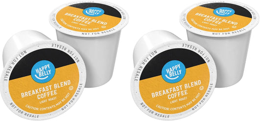 Amazon Brand - Happy Belly Light Roast Coffee Pods, Breakfast Blend, Compatible with Keurig 2.0 K-Cup Brewers, 100 Count (Pack of 2)