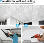 Art3d Drop Ceiling Tiles 24x24 in White, Wainscoting Panels Glue Up 2x2 - Image 5