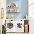 Orainege Peel and Stick Wallpaper Light Blue Wallpaper 15.7"x393.7" Textured - Image 6