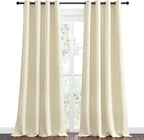 NICETOWN Beige Room Darkening Curtains 108" Long - Image 2