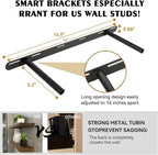 BGMG Wood Floating Shelves for Wall 24 inch Set of 2, Rustic Wooden Wall Mount - Image 3
