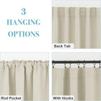 RYB HOME Bathroom Curtains Blackout - Image 5