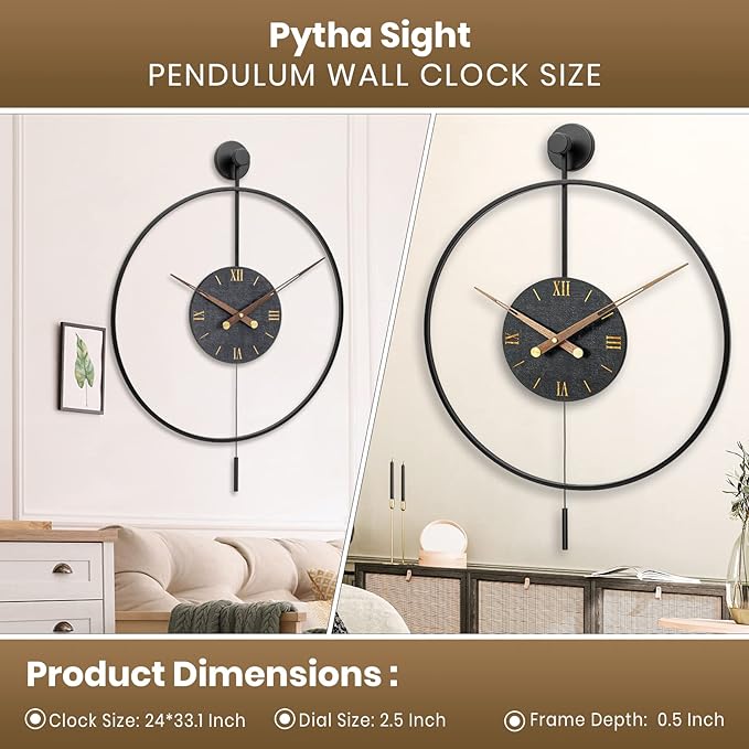 Large Modern Wall Clock, Wall Clocks - Image 3