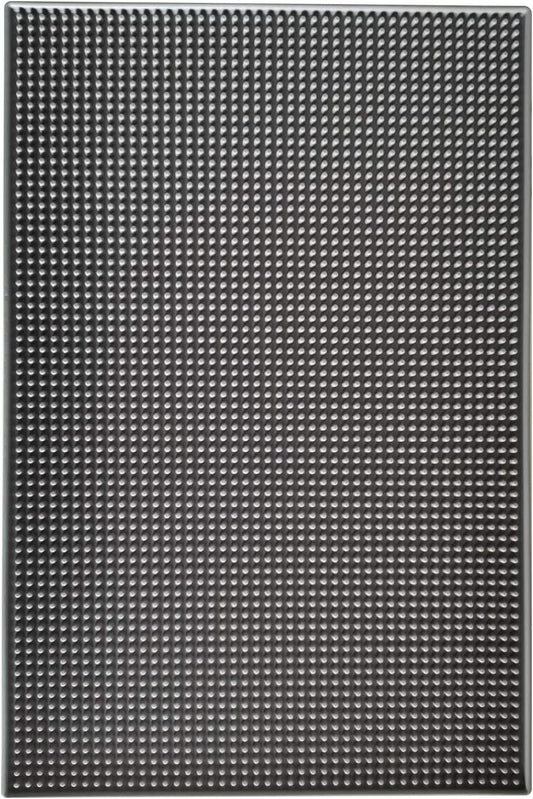 17.7" x 11.8" Rubber Bar Mats, Non-Slip and Anti-Spill Non-Toxic Soft Rubber Mats, Coffee Bars, Bars, Restaurants and Barbers Service Mats, Gray, 1Pack