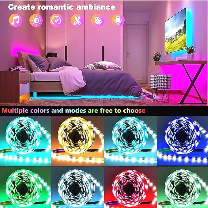 Tenmiro 50ft Led Strip Lights, Tenmiro Smart Led Lights Strip Music Sync Color - Image 5