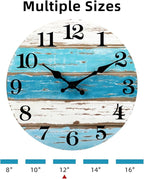 CHYLIN Wall Clock Beach Decor 12 Inch Coastal Nautical Ocean Clocks - Image 5