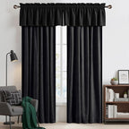 NICETOWN Black Velvet Valance Curtains - Image 3