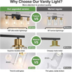 Indoi 4-Light Bathroom Light Fixtures, Bathroom Wall Lamp - Image 4