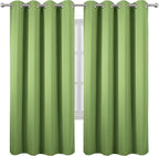 LEMOMO Light Green Thermal Blackout Curtains/52 x 72 Inch/Set of 2 Panels Room - Image 2
