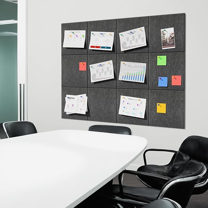 MaxGear Large Cork Board for Wall 48" x 36" Dark Gray Bulletin Board, 12 Pack - Image 8