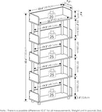 Furinno Turn-N-Tube 5-Tier Toolless Display Rack, French Oak/Black - Image 3