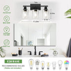 MOKATNG 3-Light Bathroom Light Fixtures, Vanity Light - Image 6
