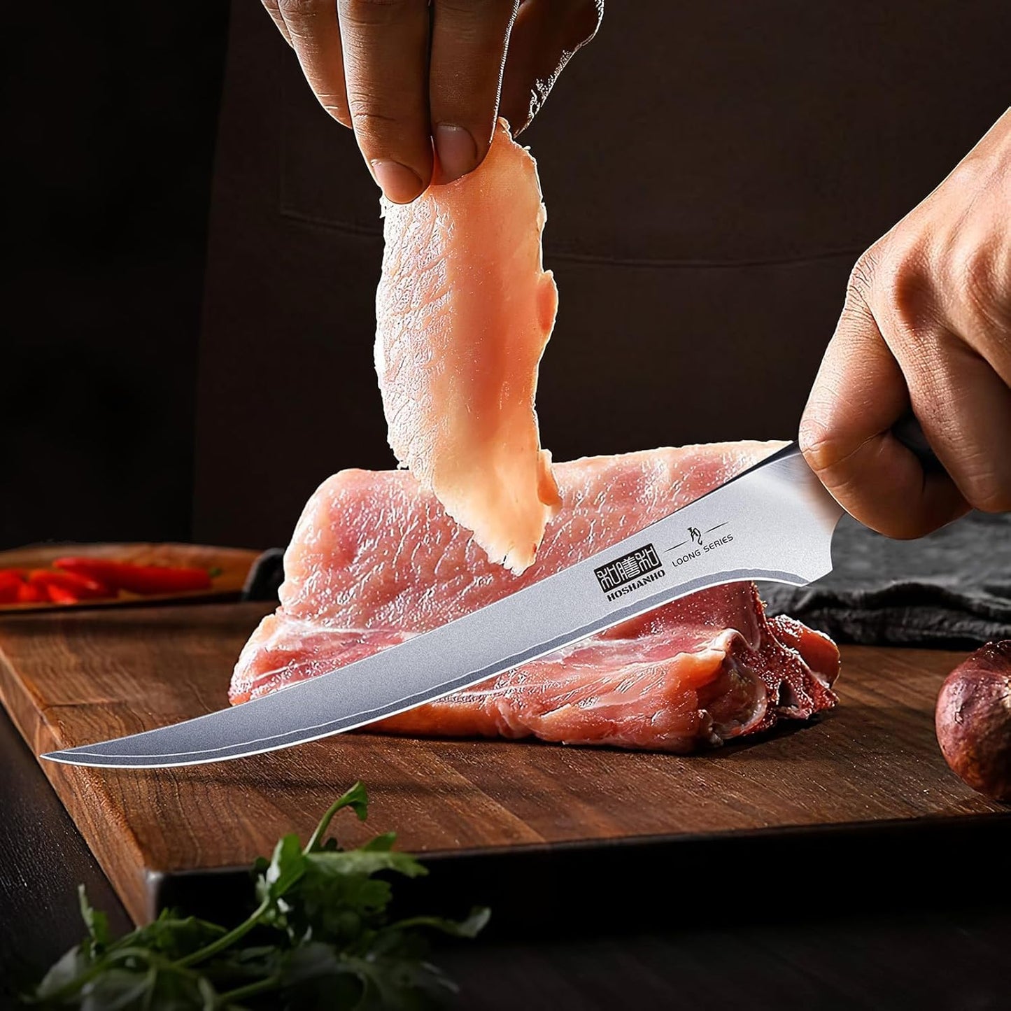 Fillet Knife 9 Inch, Super Sharp Boning Knife in High Carbon Stainless Steel, Professional Japanese Fish Knives for Meat Poultry Cutting