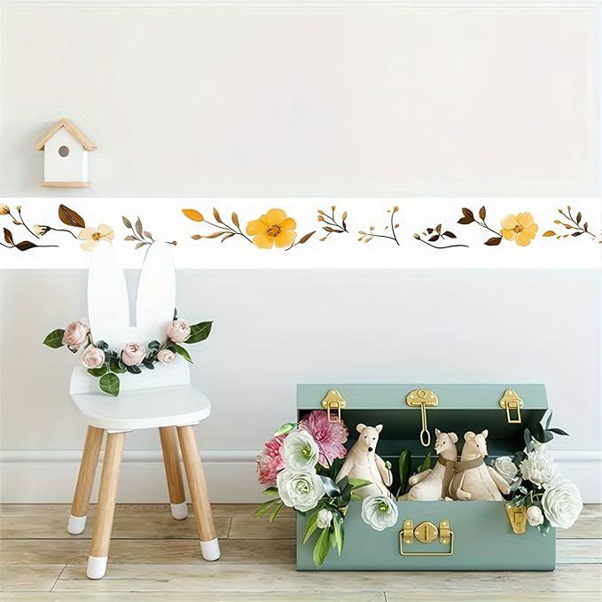 HOMETITUTE Wallpaper Border 4x196 Inch Peel and Stick Wall Border Wallpaper - Image 6