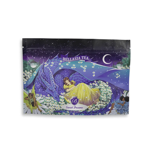 Bellasia Tea Sweet Dreams for Kids Using Real Fruit Pieces - Caffeine Free Herbal Tea Blend with Real Ingredients & Balanced Flavor- Add Loose Leaf Tea to Your Child’s Routine for A Fun & Tasty Drink. 20-25 Cups