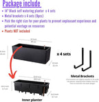 LaLaGreen Wall Planters for Outdoor Black Self Watering System Hanging Planter - Image 2
