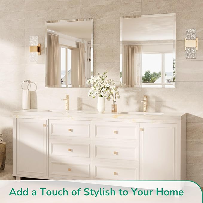 TokeShimi 72x36 Bathroom Mirror Frameless, Tempered 1" Beveled Edge Bathroom - Image 8