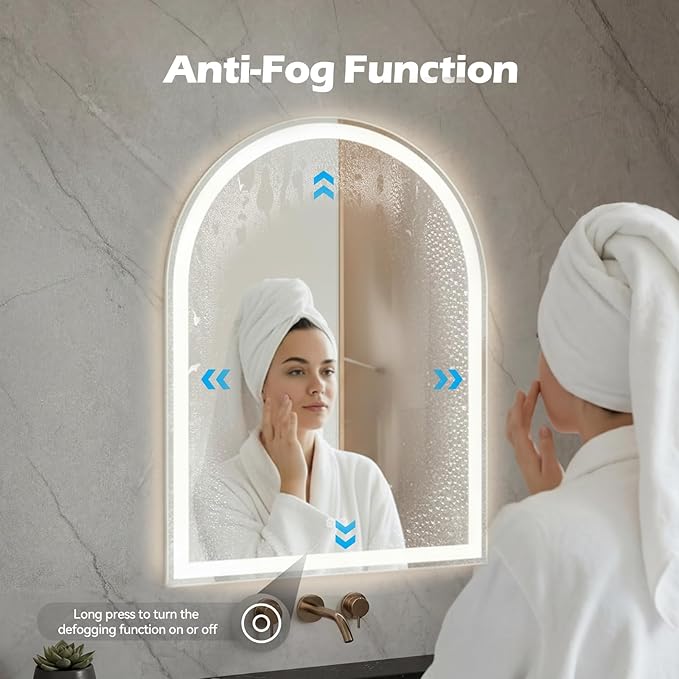DUMOS 24"×32" LED Bathroom Mirror - Image 4