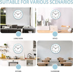 HZDHCLH Wall Clock Silent Wall Clocks Battery Operated 8 Inch Modern Non - Image 3