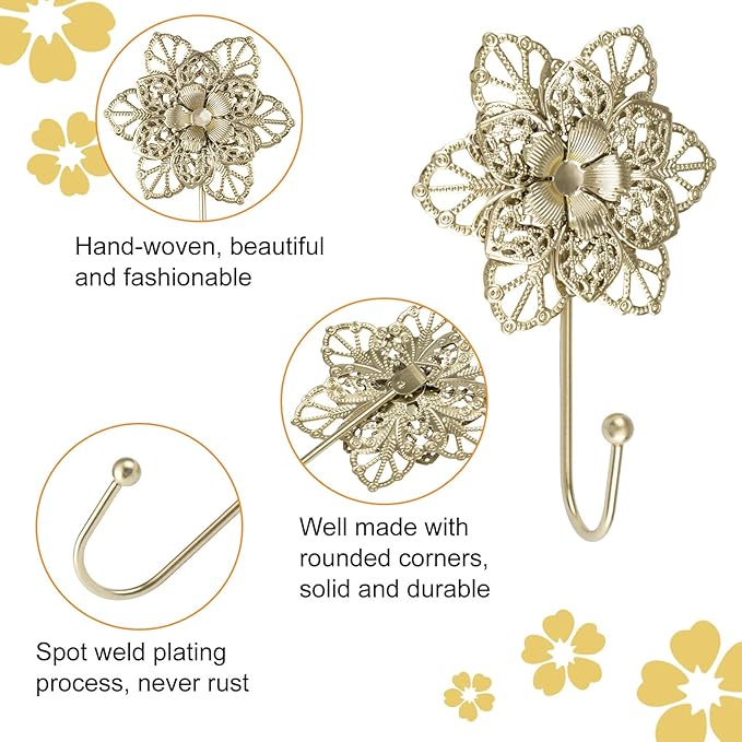 MOROBOR Flower Decorative Wall Hooks - Image 4