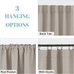 RYB HOME Blackout Curtains for Bathroom - Image 6