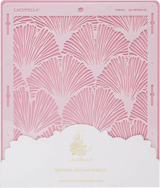 Large Cake Decorating Stencil (Piero) Ginkgo Leaves Pattern
