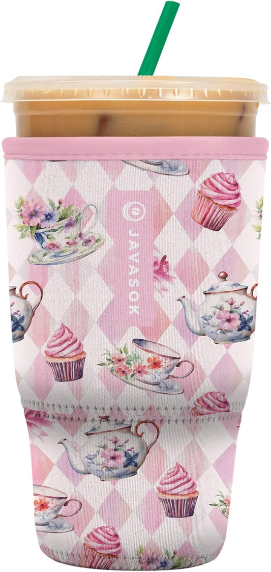 Sok It JavaSok Iced Coffee & Cold Soda Insulated Neoprene Cup Sleeve (Wonderfully Sweet, Large: 30-32oz)