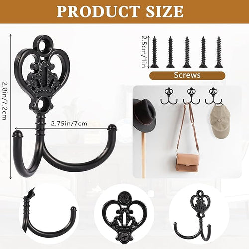 12 Sets Vintage Coat Hooks, Wall Hooks - Image 2