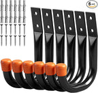 HORUSDY 6-Pack Heavy Duty Metal Wall Hooks, Large Garage Storage & Organization by HORUSDY
