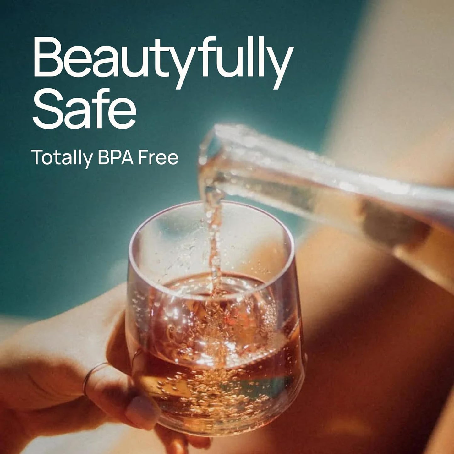 Drinique Unbreakable Stemless Wine Glasses (Set of 4) 12oz Tritan Plastic Stemless Glassware for Indoor or Outdoor Use - Purple