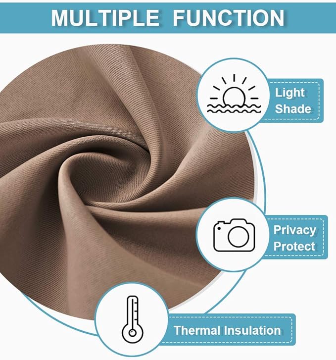 RYB HOME Room Divider Blackout Curtains, Thermal Insulated Privacy Drapes - Image 4