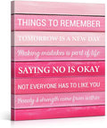 Inspirational Pink Wall Art Decor, Preppy Motivational Room Sign by VAHATAN