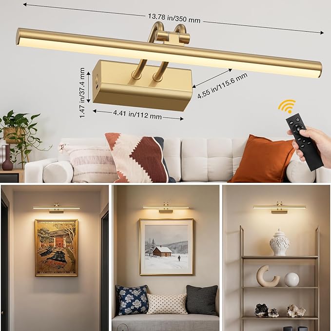 Battery Operated Wall Light for Living Room, 4000mAh Picture Light for Wall Set - Image 2